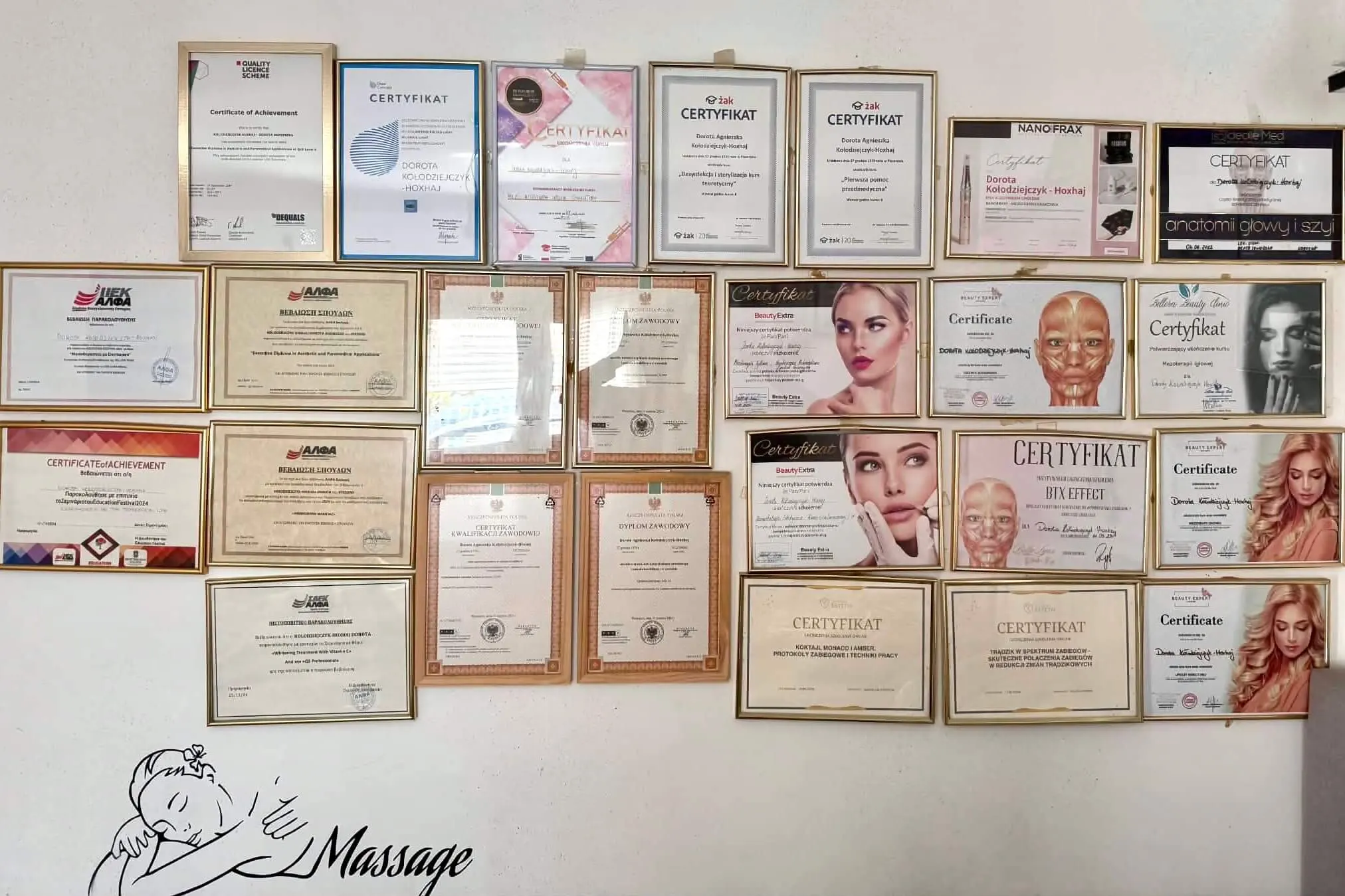 Certyfikaty i dyplomy - Beauty by Dorothy